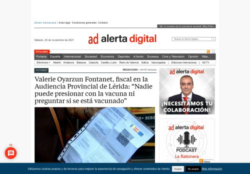 Valerie Oyarzun Fontanet, fiscal en la Audiencia Provincial de Lérida: “Nadie puede presionar con la vacuna ni preguntar si se está vacunado” – Alerta Digital
