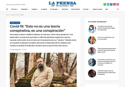 Covid-19: “Esto no es una teoría conspirativa, es una conspiración” - Ciencia y Salud | Diario La Prensa