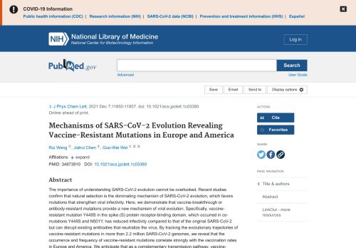 Mechanisms of SARS-CoV-2 Evolution Revealing Vaccine-Resistant Mutations in Europe and America